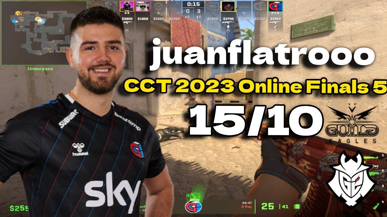 CS2 POV Guild Eagles juanflatrooo (15/10) vs G2 (Mirage) @ CCT 2023 Online Finals 5