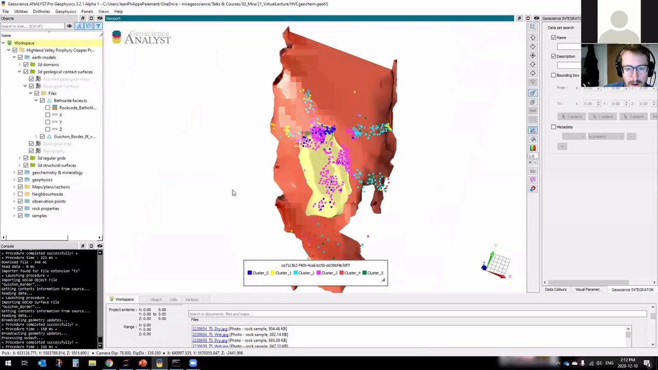 Clustering geochemical and geophysical data - Virtual Lecture