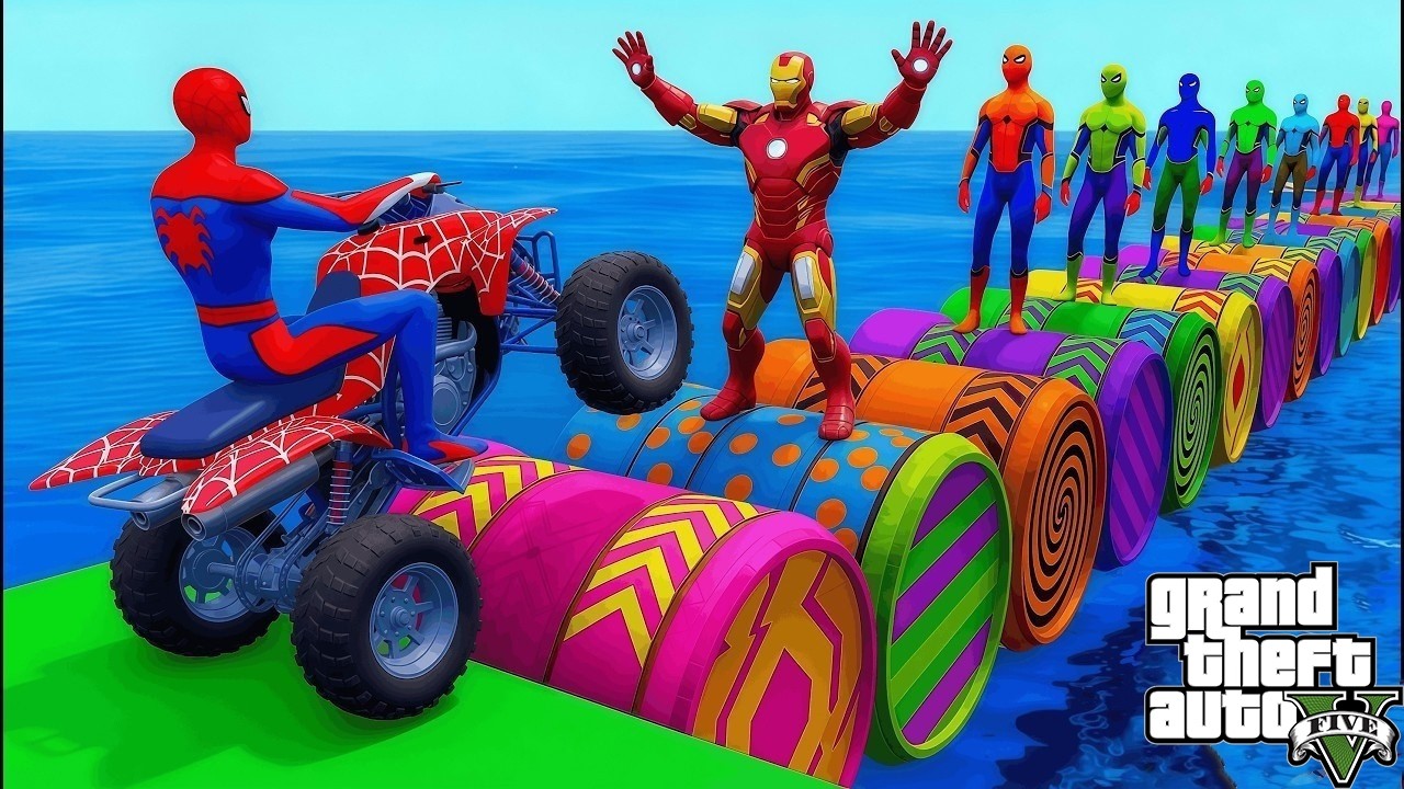 Spider Man Rescue الرجل العنكبوت انقاذbatman vs iron man vs venom funnyGame GTA 5 superhero