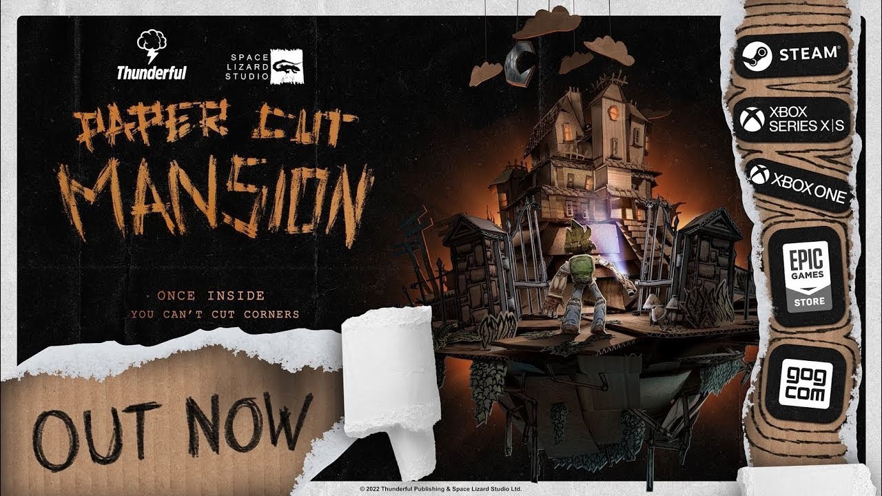 Paper Cut Mansion - A papercraft horror game - First 20 minutes PC Ultrawide