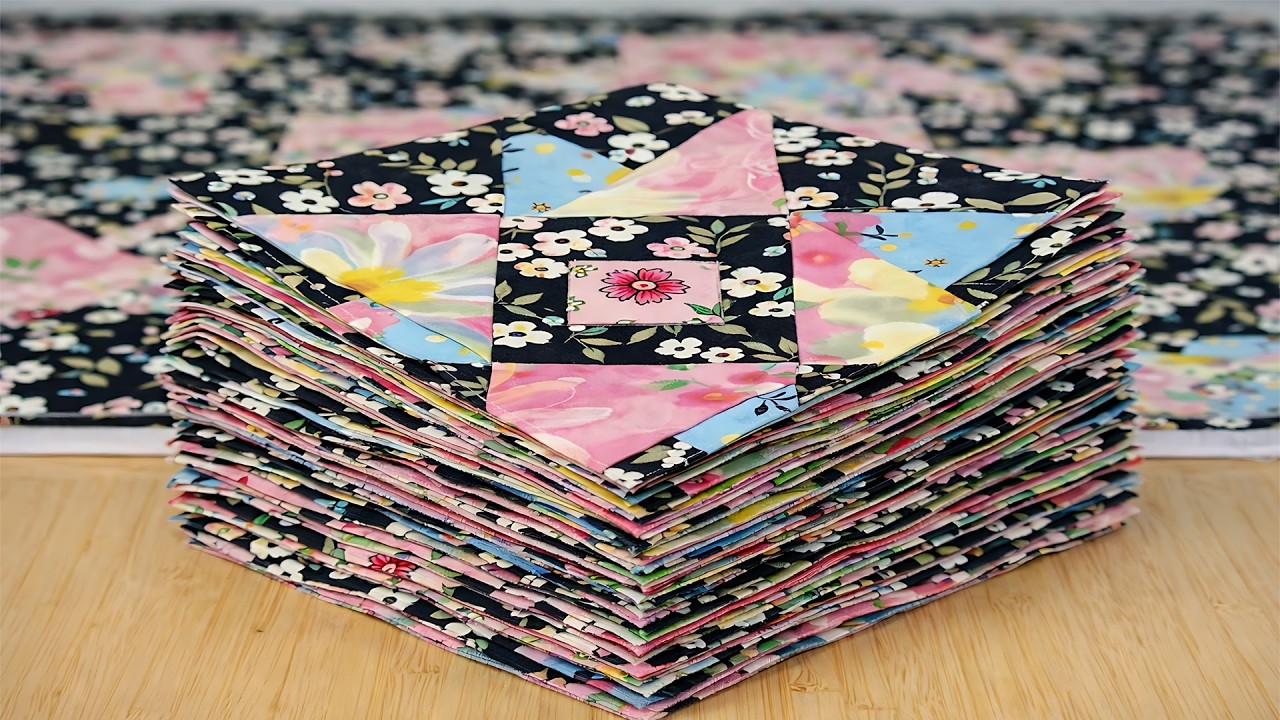 Easy Patchwork Blocks // Don't Throw Away Fabric Scraps BC They Actually Be Useful.