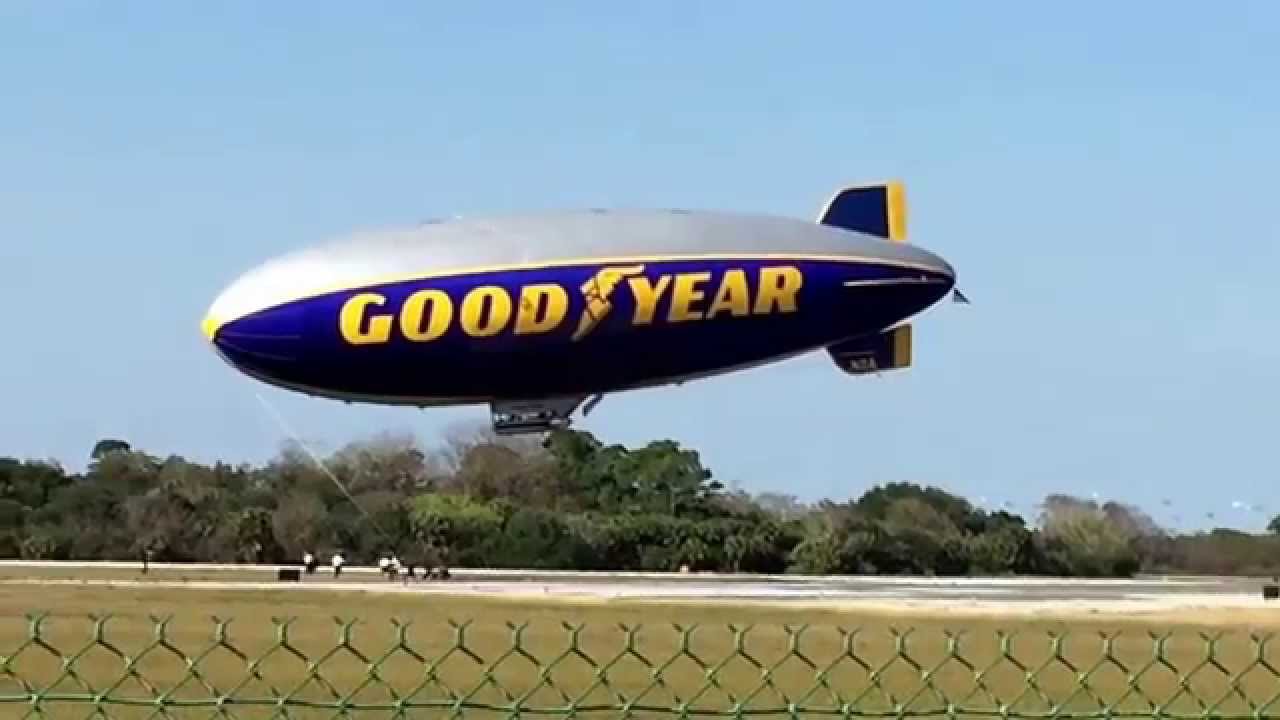 Watching the Goodyear Blimp land - New Smyrna Beach Municipal Airport - 2/16/2015.