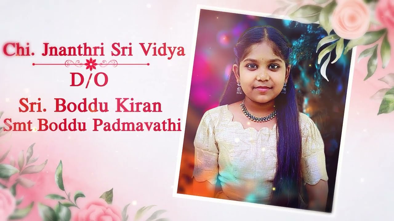 Half Saree Ceremony Invitation Video | Half Saree Invitation template |