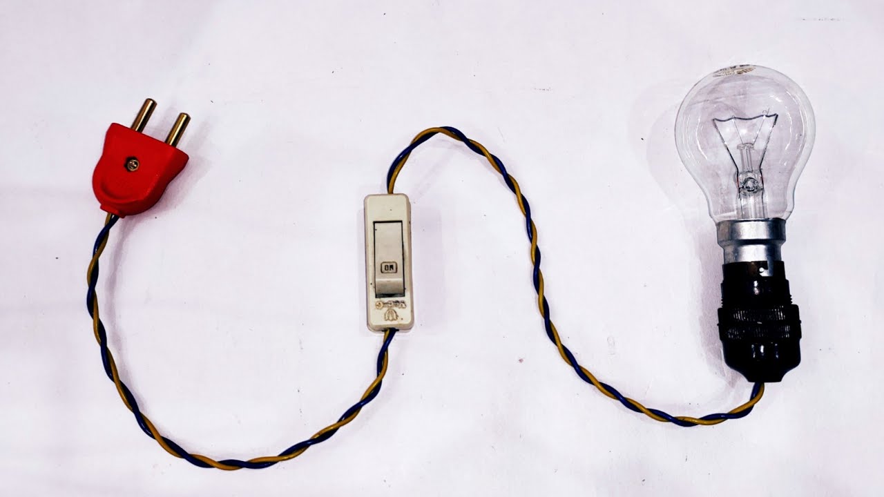 तार के बिच में स्विच कैसे लगाये | bed switch connection kaise kre | switch and holder connection
