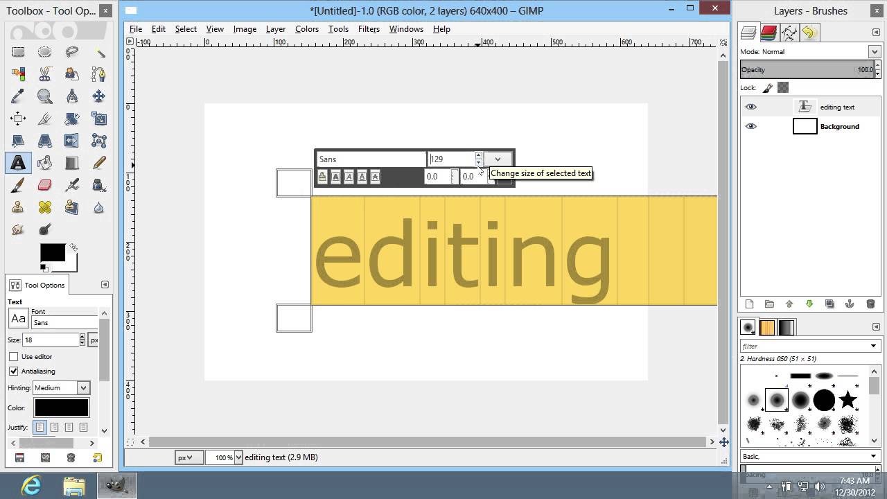 How to Edit Text in GIMP