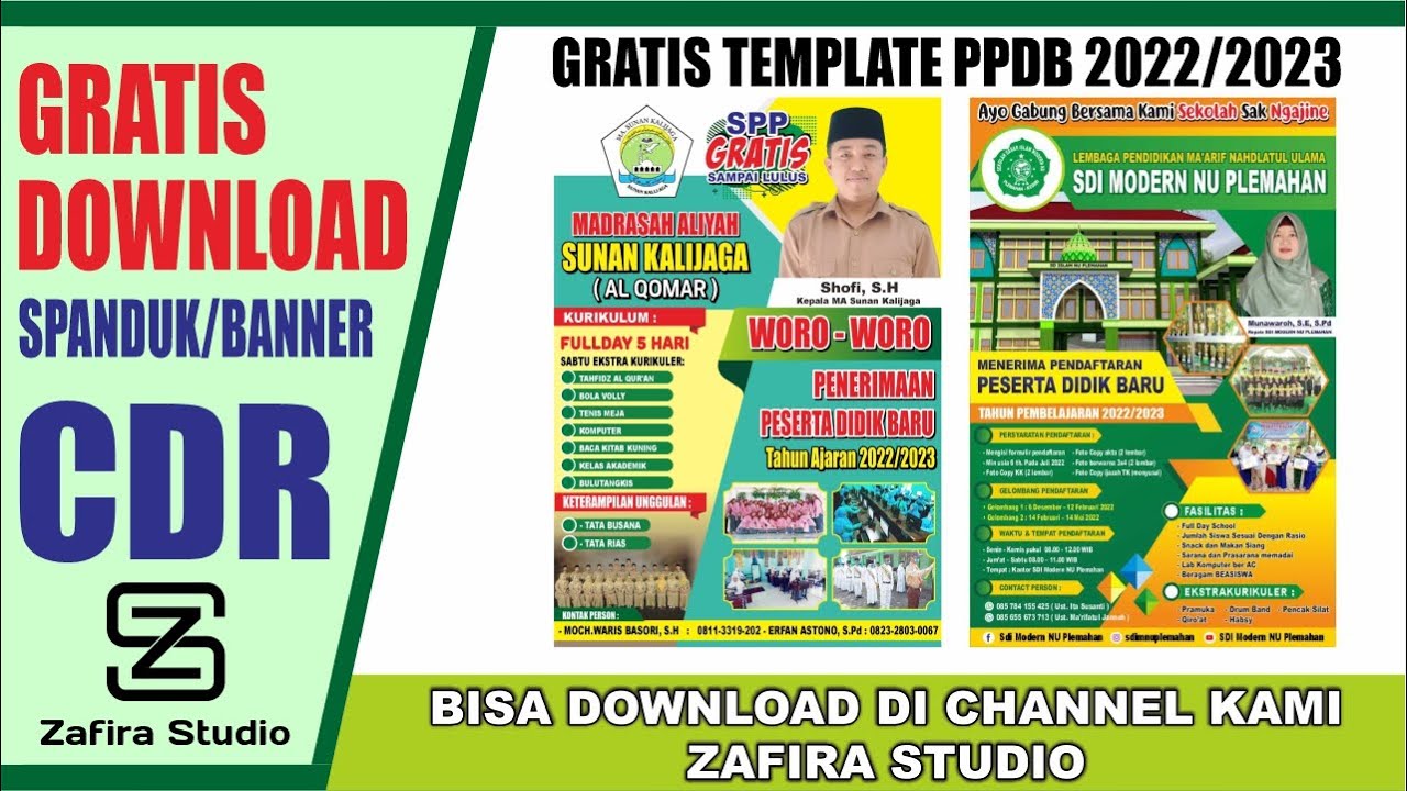 DESAIN SPANDUK PPDB 2022-2023 (FREE CDR)