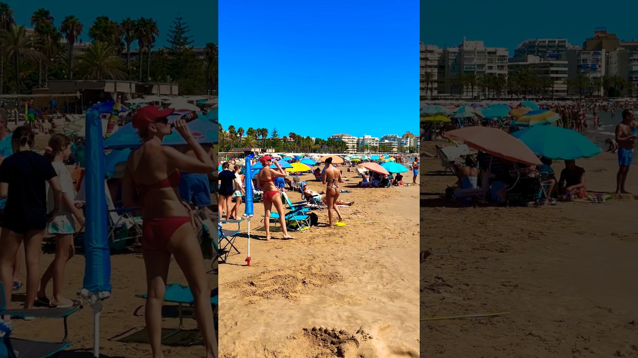 Salou Beach Walk Spain ✨📌🇪🇸☀️🏖️ Summer 2025 #shorts #beach #playa #summer #salou