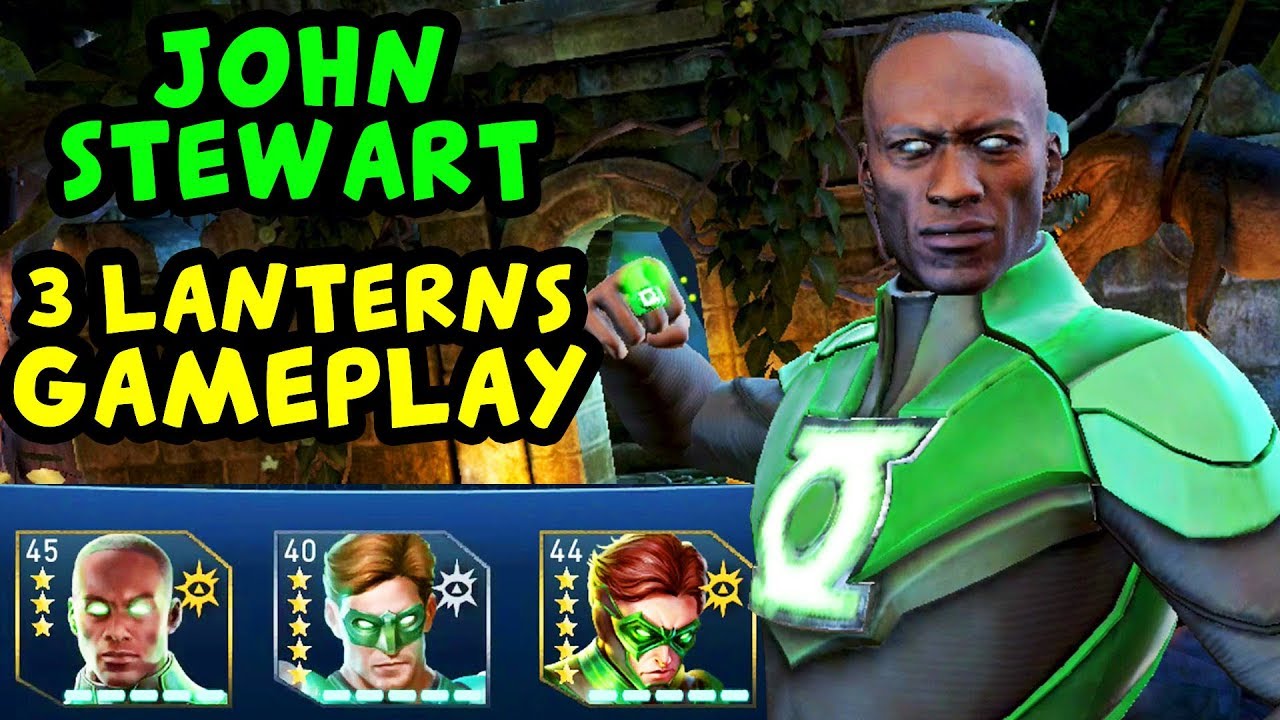 Injustice 2 Mobile. John Stewart Gameplay + Review. 3 Green Lantern Team is AWESOME!