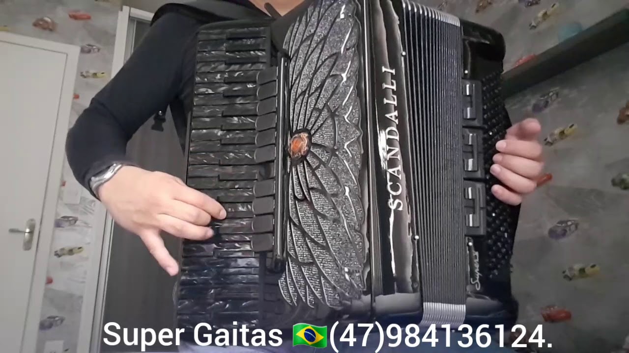 Acordeon Scandalli Super V 3l4 Duplo Cassoto Black Air Binci  Italy violin #supergaitas #scandalli