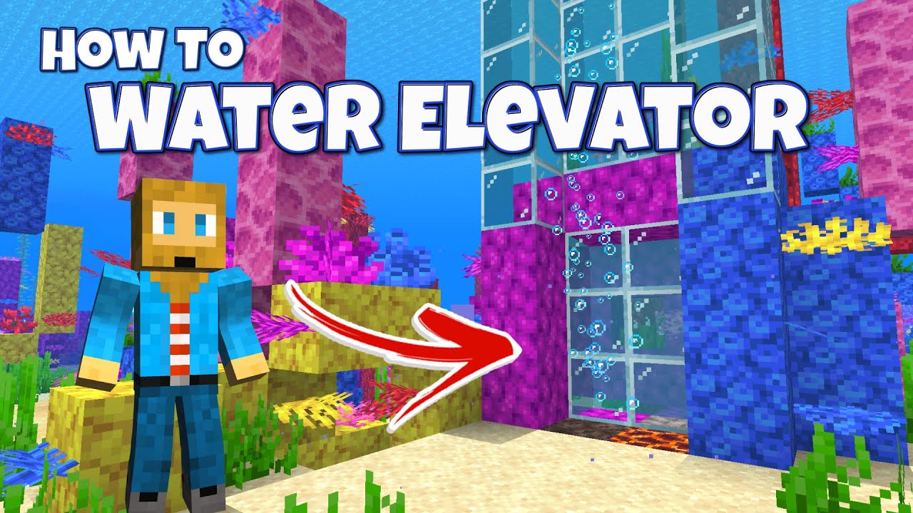 Water Elevator Minecraft Tutorial [EASY FIX] Minecraft Soul Sand Elevator
