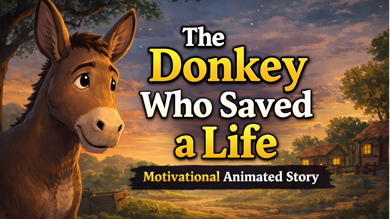 The Donkey Who Saved a Life  Motivational Animated Story of Hope and Kindness  Learn English