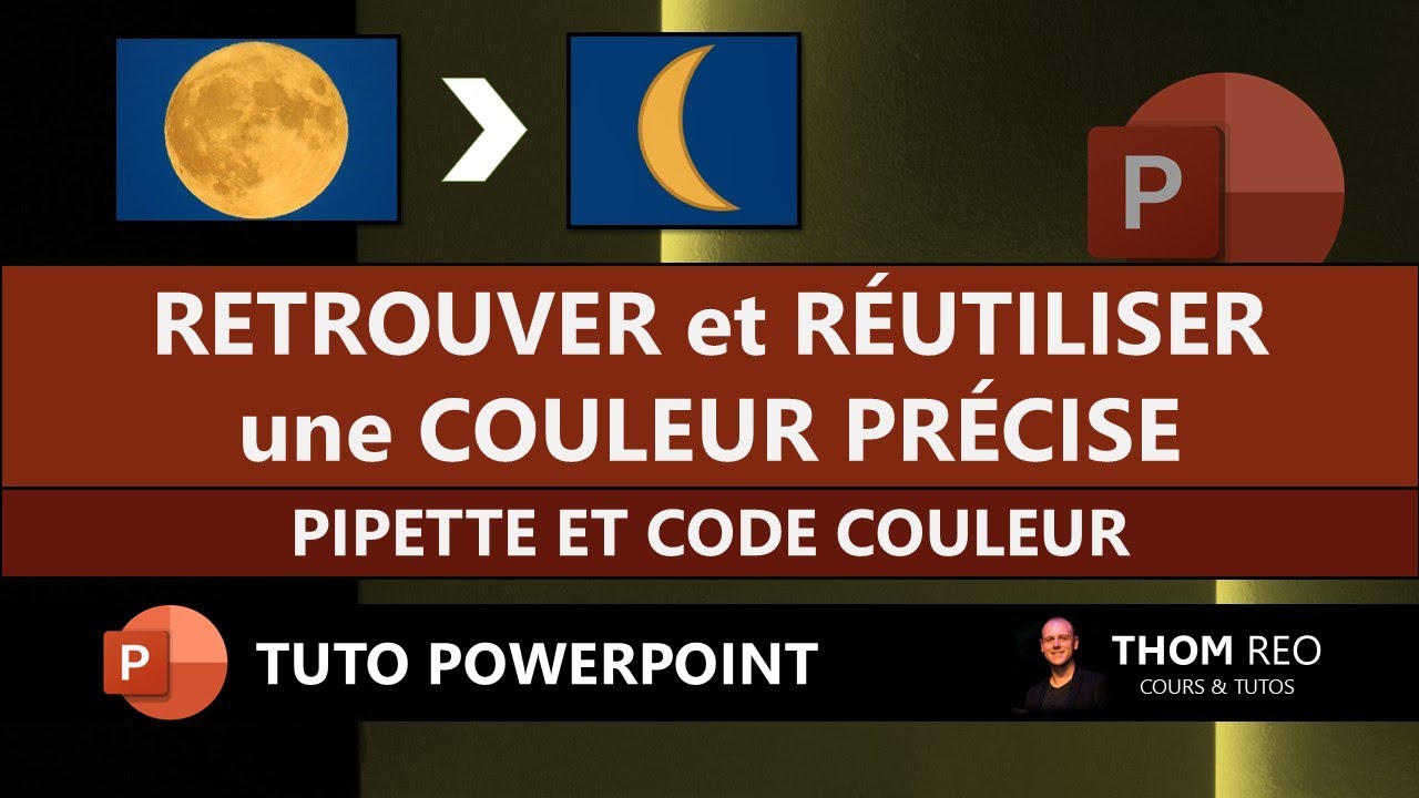 RETROUVER et IMITER une COULEUR - Pipette et code RVB (Tutoriel POWERPOINT)