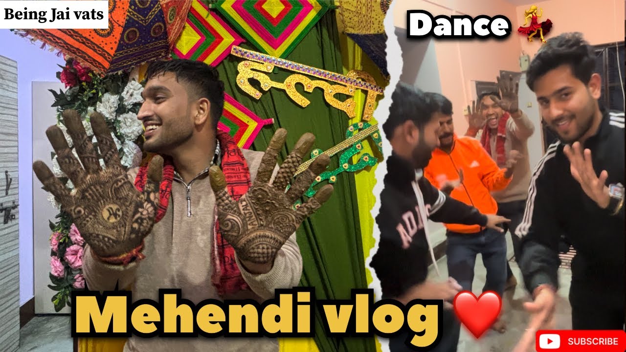 Mehendi vlog ❣️| मेंहदी व्लॉग भाई के साथ की फुल मस्ती 😁❤️| @Beingjaivats 