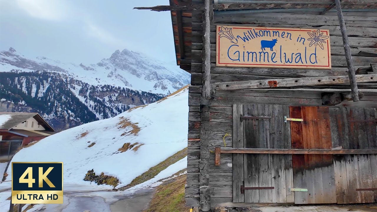 Gimmelwald Switzerland 4K Walking Tour 2025
