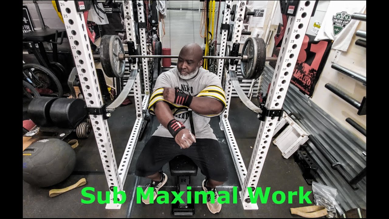 Sub Max Bench training session  ( garage gym athlete)