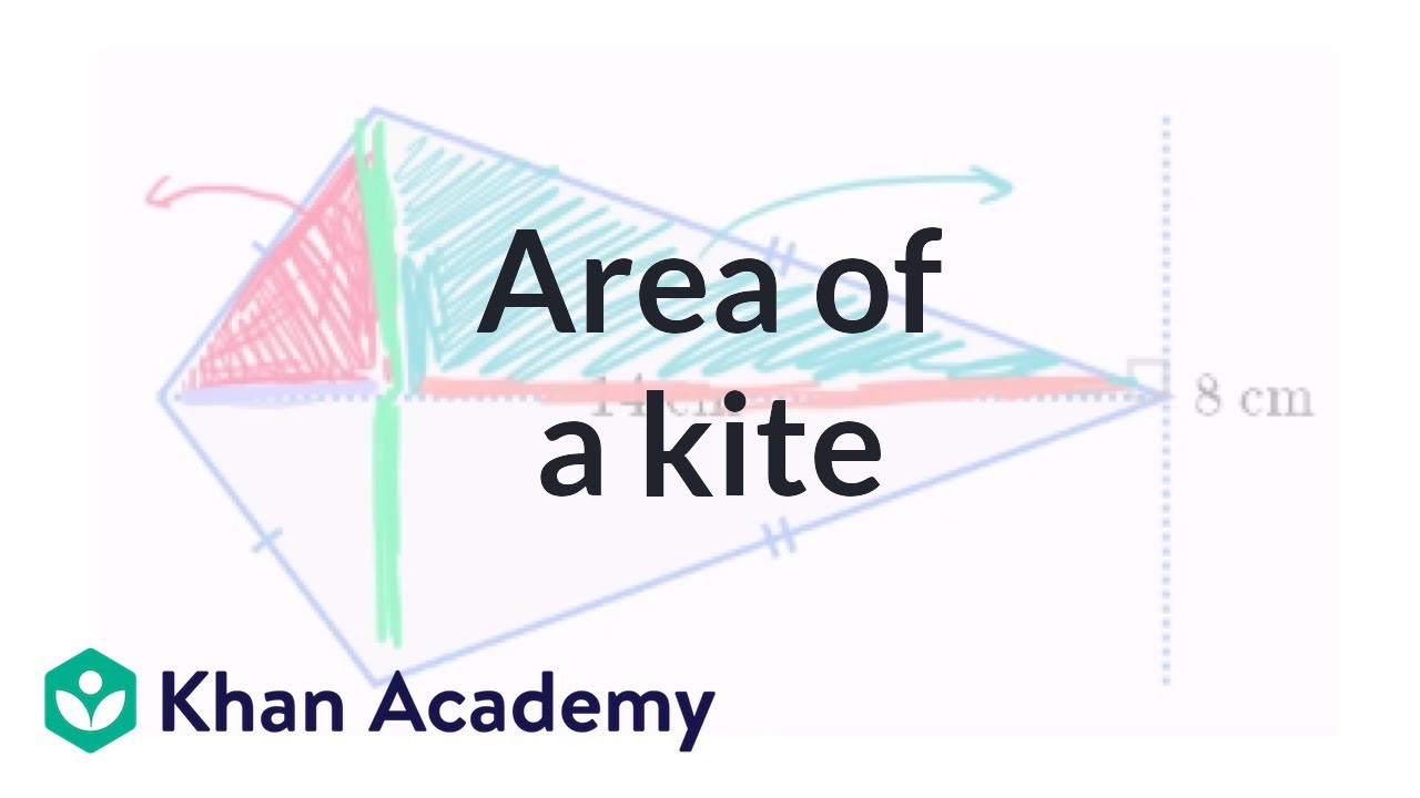 Area of a kite | Perimeter, area, and volume | Geometry | Khan Academy