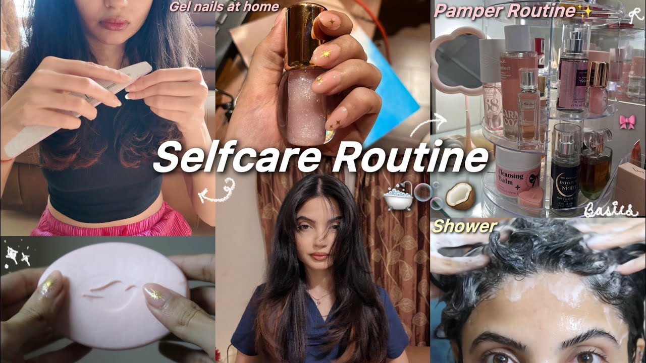 My *Everything Self-care Routine* 🫧🎀  Shower 🛁 Gel Nails At Home 💅🏻✨ Body Shave, Face Shaving  💖