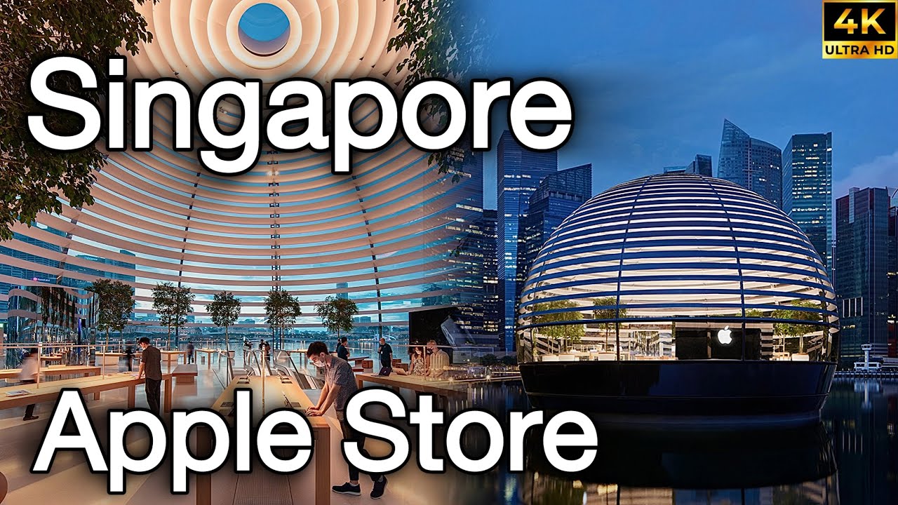 APPLE STORE Singapore 🇸🇬 World’s First Floating Apple Store Marina Bay Sands REVIEW! [ 4K ]