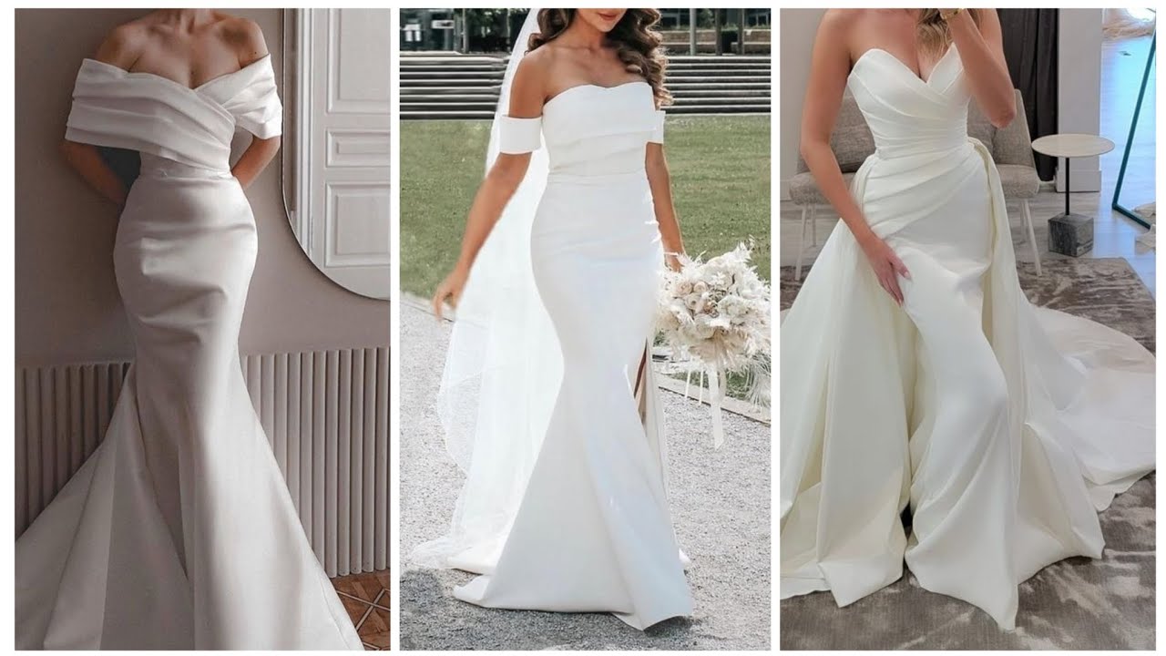 Gorgeous bridal satin gowns collection/Mermaid style dresses