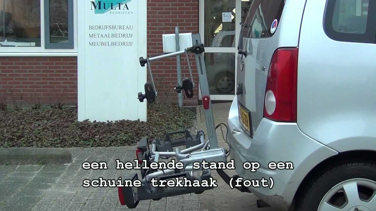MovaNext fietsendrager / Instructie afstellen op een schuine trekhaak
