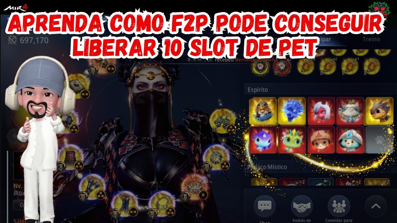 Libere agora mesmo todos os slots de PET | MIR4