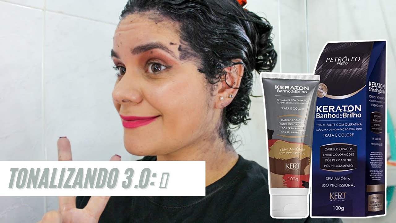 👵 O CABELO BRANCO VEIO: KERATON BANHO DE BRILHO PRETO PETRÓLEO