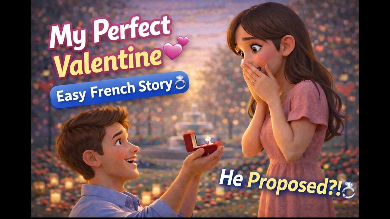 Surprise Proposal 💍 | Easy French Love Story for Beginners”