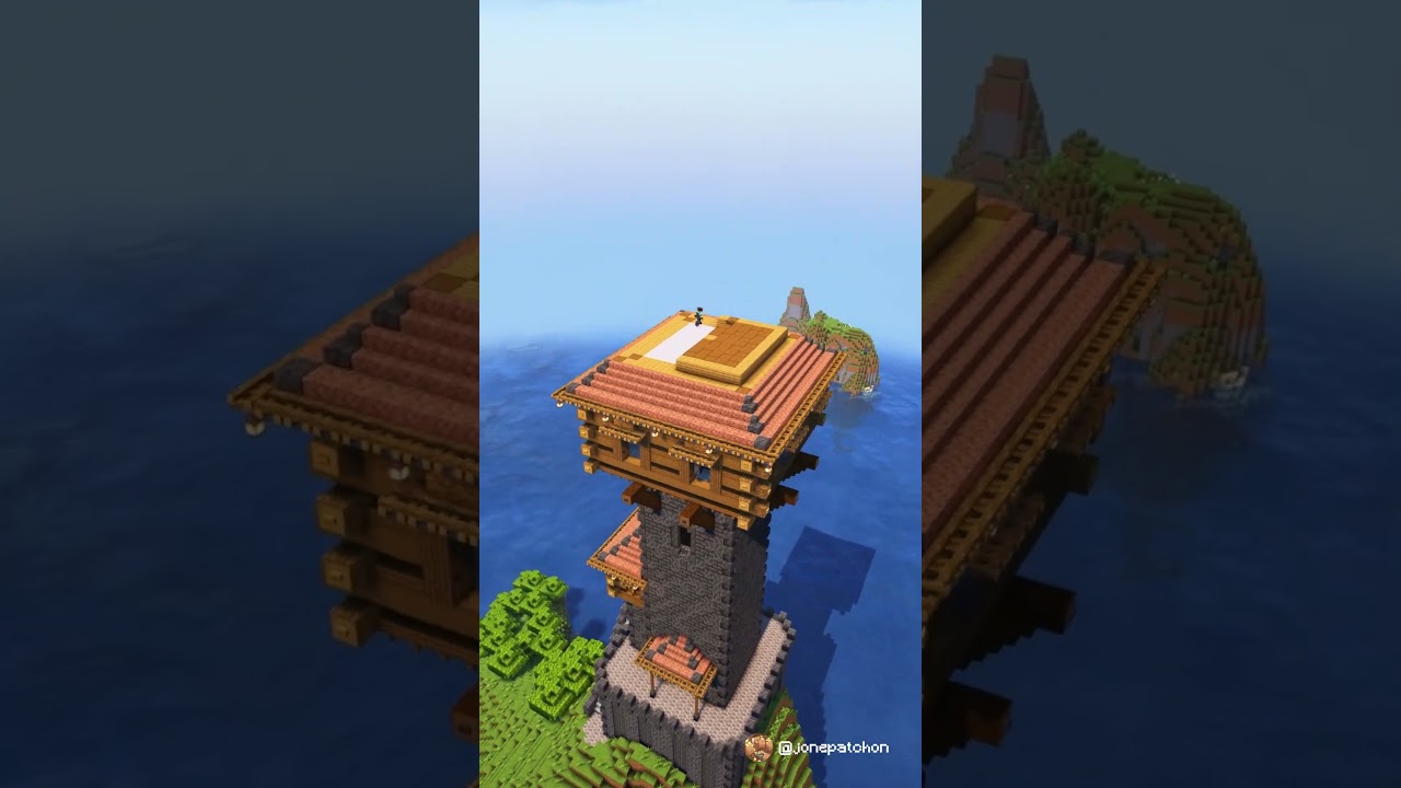 Minecraft | Timelapse Watchtower #minecraft #minecraftbuild #minecraftbuilding