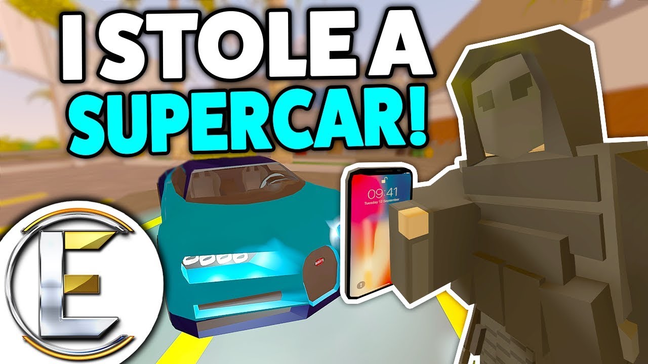 I STOLE A $1000000 SUPERCAR! - Unturned Thief Roleplay (Sneaked In Just Take The Keys)