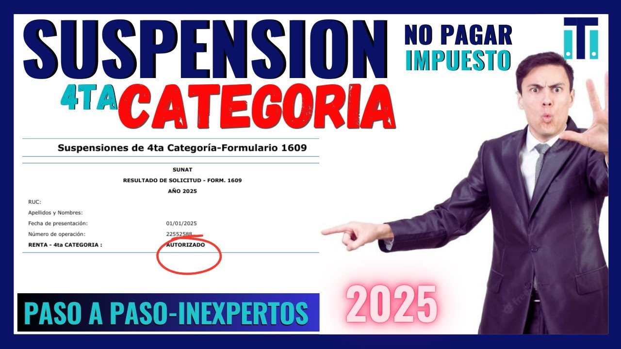 🟢Como hacer mi suspensión de cuarta categoría 2025 | Paso a paso y con ejemplos SUNAT