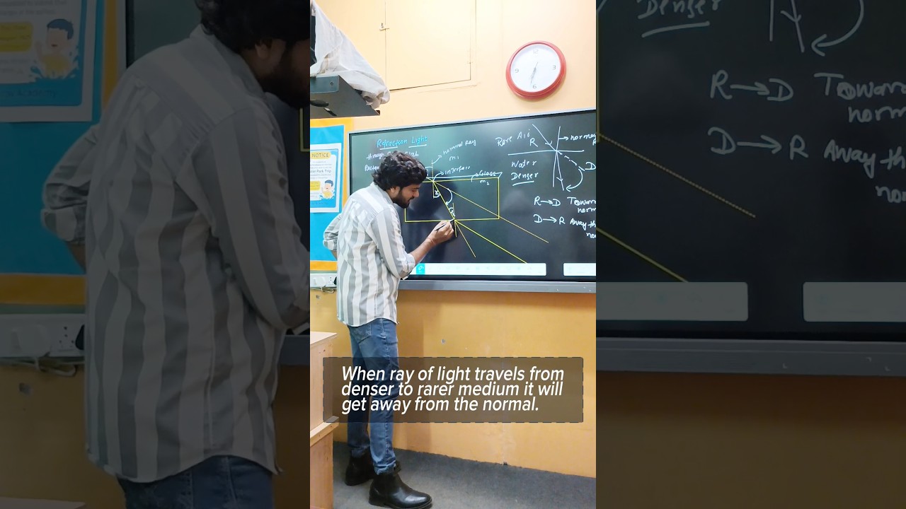 || Refraction through glass slab||Refraction of light|| 