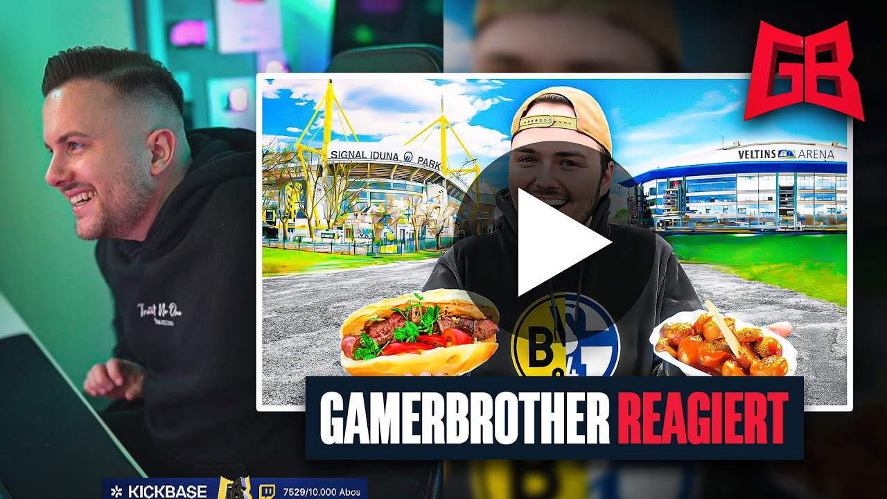 DAS IST NE FRECHHEIT 😡😂 GamerBrother REAGIERT auf DORTMUND vs SCHALKE STADIONESSEN 😱🍔