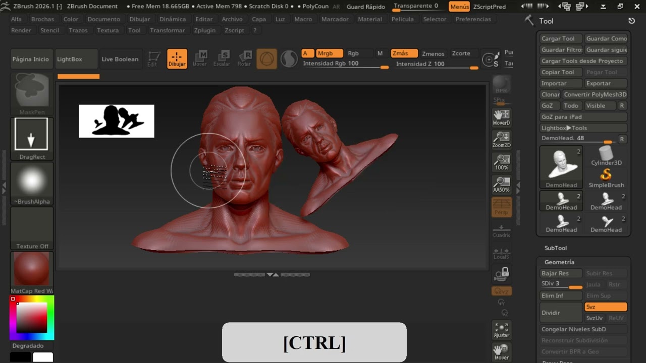TUTORIAL 2 ZBRUSH MOVER PANEAR ROTAR ZOOM LIGHTBOX DESDE CERO Y PASO A PASO