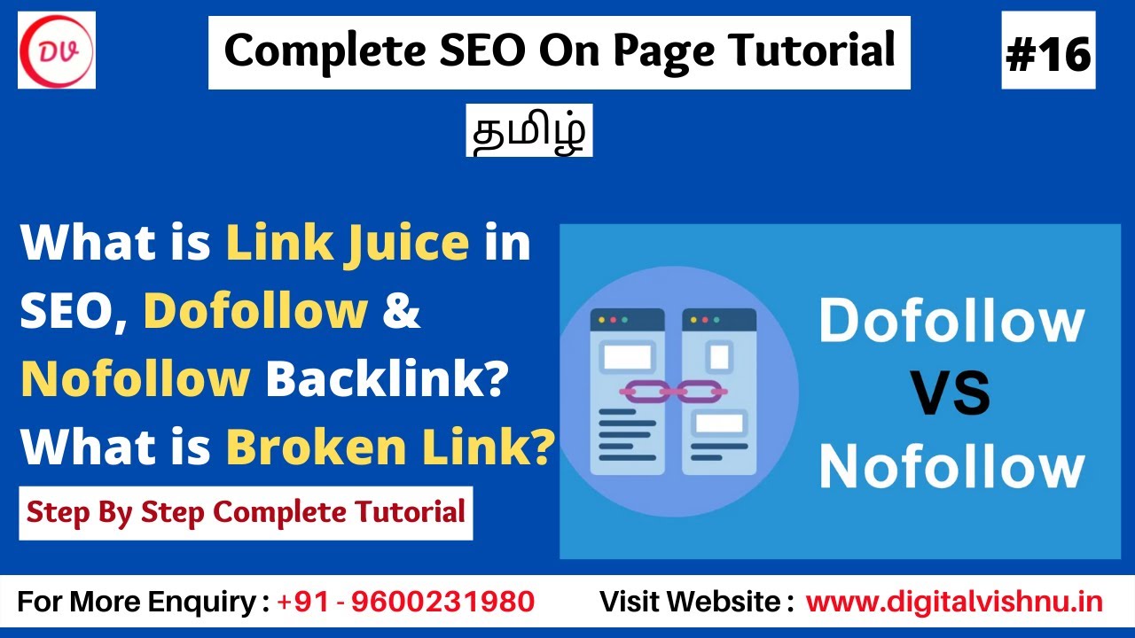 What is Dofollow Backlink in SEO Tamil | What is Nofollow Backlink in SEO | Complete On-page SEO