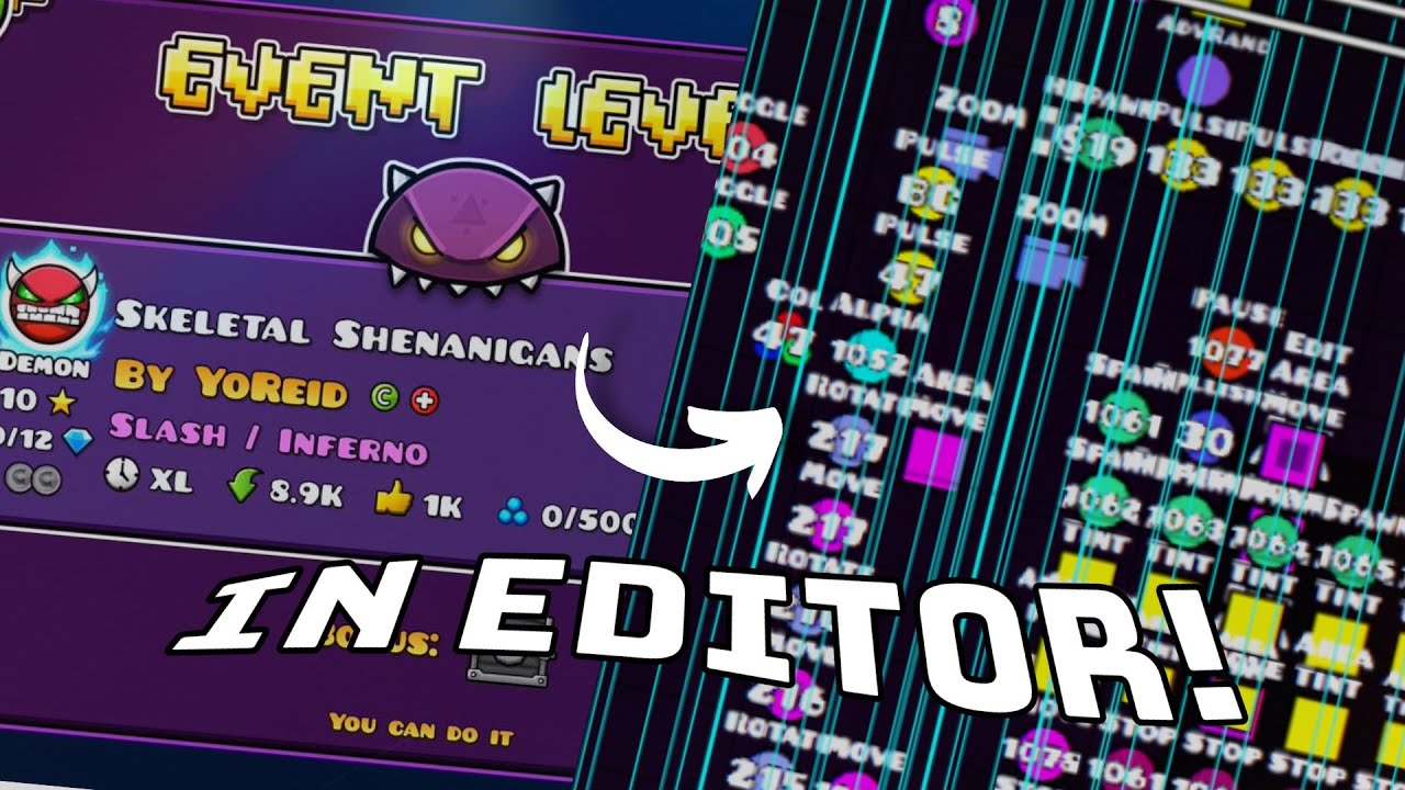 Skeletal Shenanigans in EDITOR! | Geometry Dash 2.2