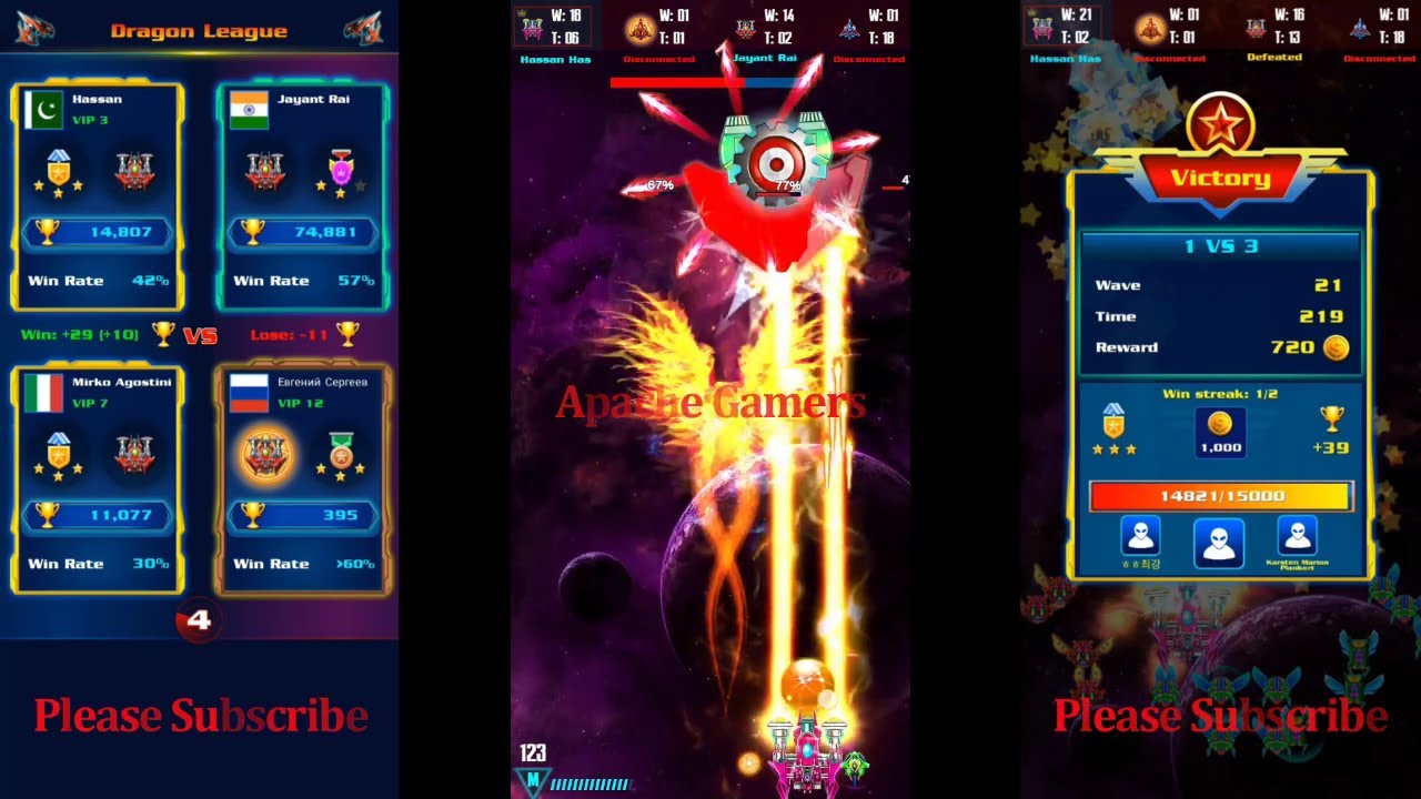 Galaxy Attack: Alien Shooter | PVP Mode | PVP 1 Vs 3 With New Updates | By Apache Gamers
