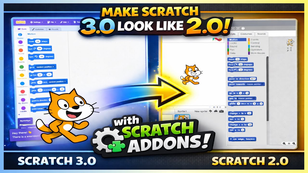 ⚡ Scratch Addons UNLEASHED: Transforming Scratch 3.0 Back into 2.0 🕰️