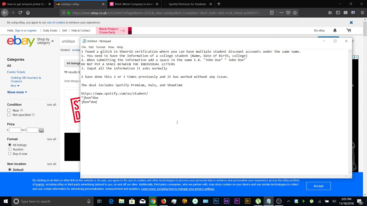 how to bypass spotify sheerid unidays student hulu discount working methods