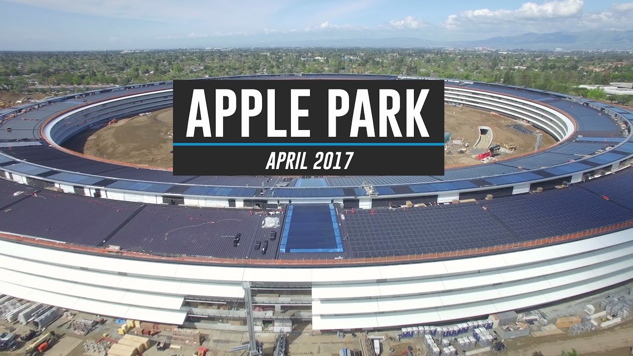 APPLE PARK April 2017 Drone Tour 4K