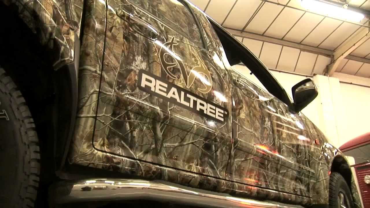 Awesome Realtree camo truck wraps!