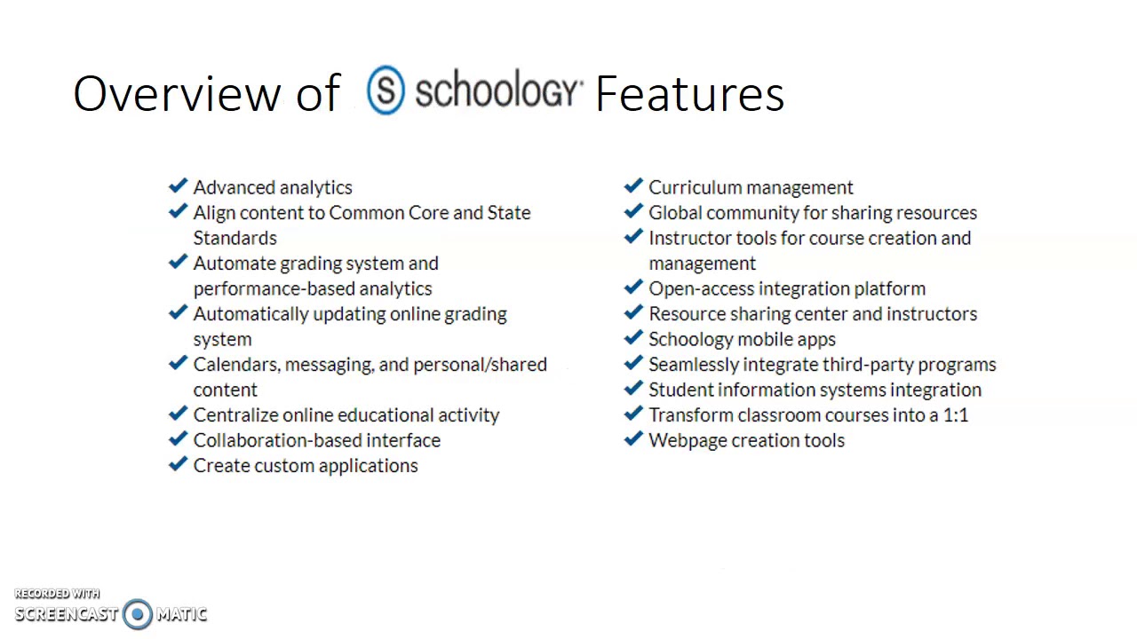 LMS's: Schoology, Moodle and Sakai