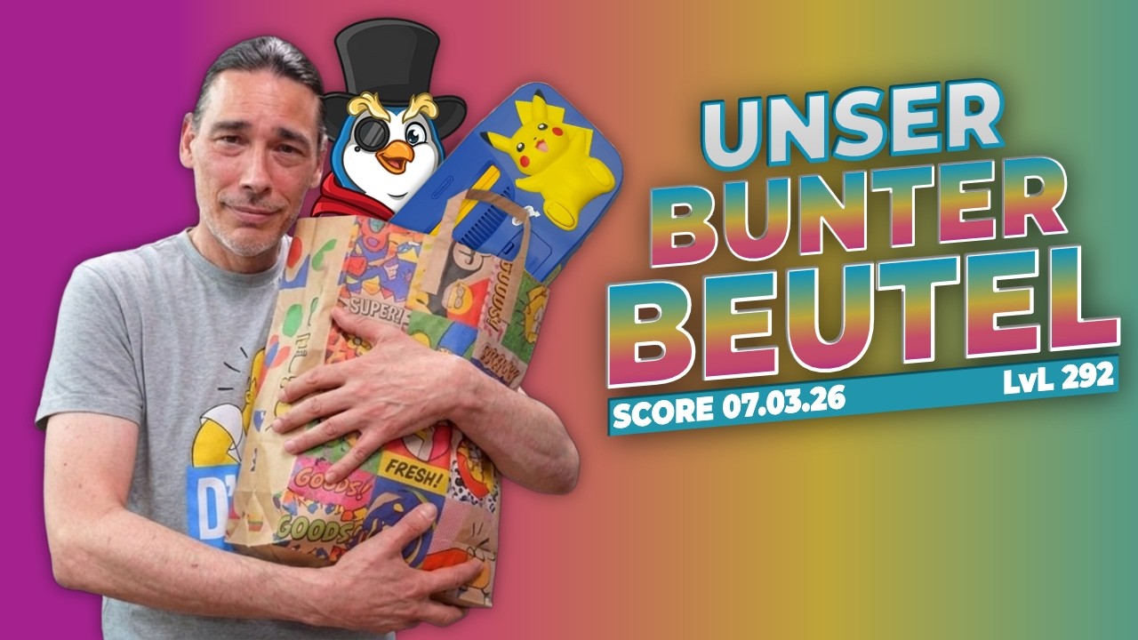 einen bunten Beutel voller Ankäufe - Fair Play Hamm ❤️ Retro Games