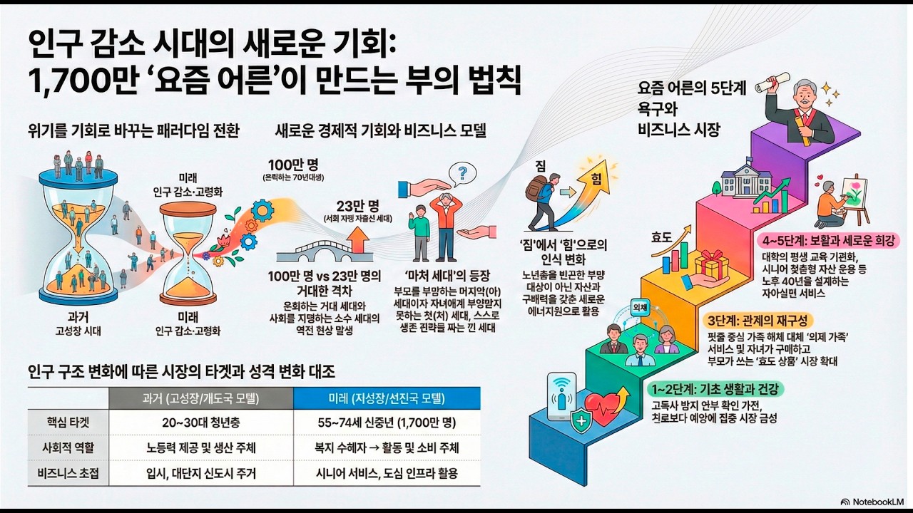 인구감소시대: 1700만명 은퇴자 새로운 기회와 경제학