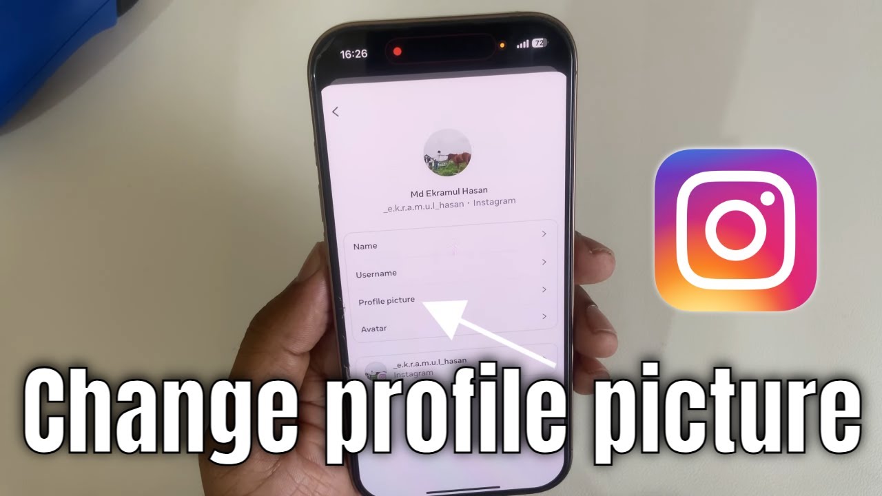 Как изменить фотографию профиля в Instagram?