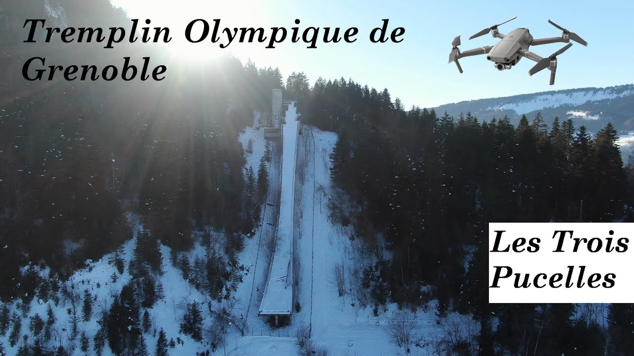 Tremplin Olympique de Grenoble // Les Trois Pucelles en drone DJI Mavic 2 Zoom