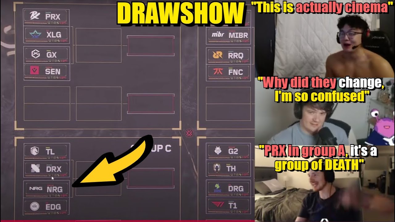 Shanks, Sliggy and TMV react to VCT CHAMPS PARIS 2025 DRAWSHOW