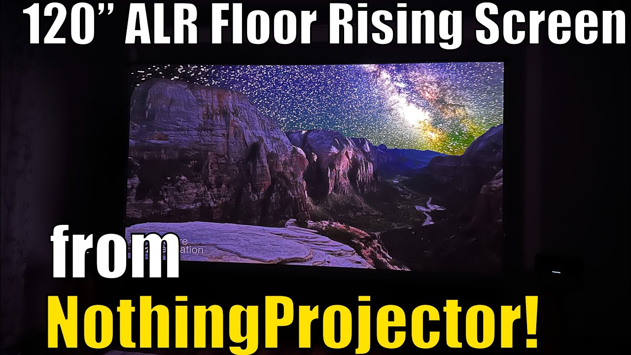 NothingProjector&rsquo;s 120&rdquo; Black Series ALR Floor Rising Screen Looks CRAZY GOOD! 