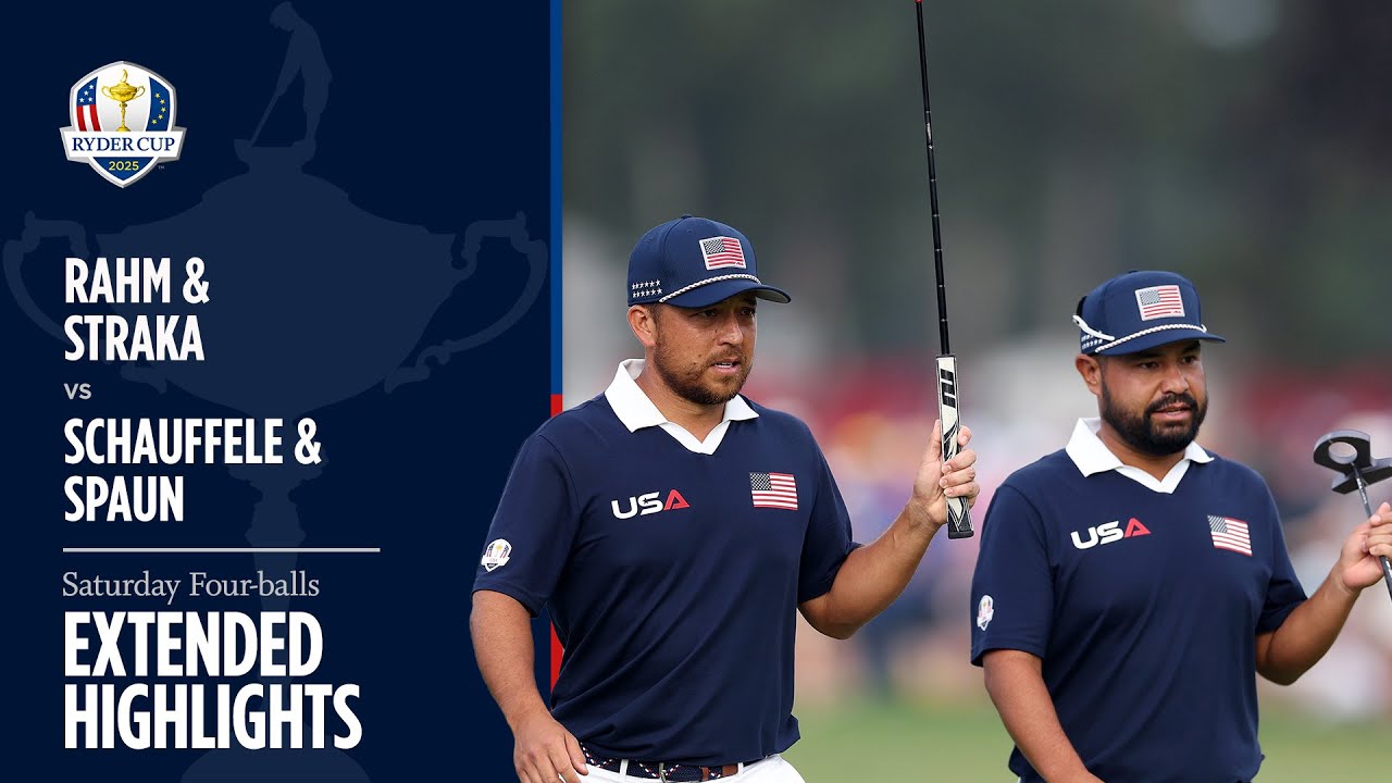 Rahm/Straka vs Spaun/Schauffele Extended Highlights | Saturday Four-Ball | 2025 Ryder Cup