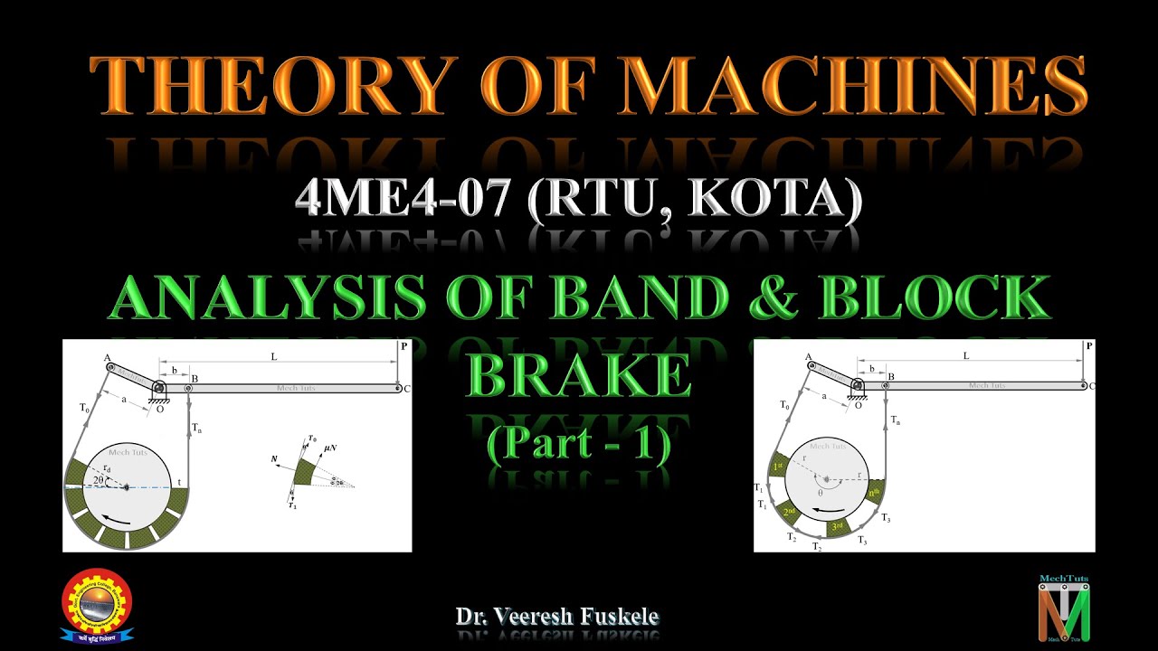 ANALYSIS OF BAND & BLOCK BRAKE (Part - 1) - Dr. Veeresh Fuskele