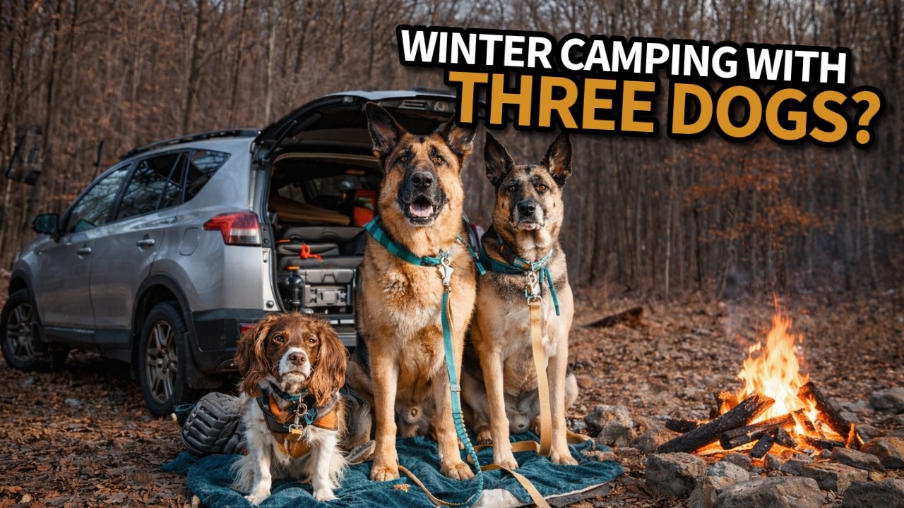 Winter Car Camping with 3 Dogs | Hoosier National Forest